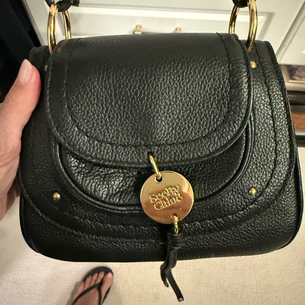 See By Chloe Hana Black Leather Crossbody Bag